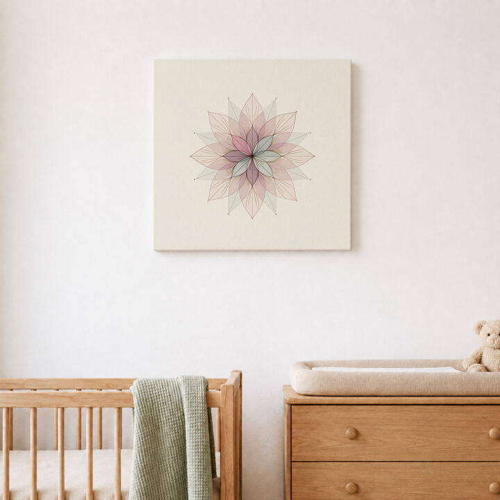 Leinwandbild Filigranes Blumenmandala