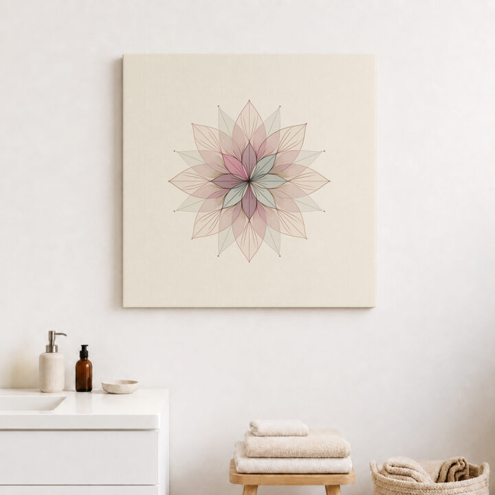 Leinwandbild Filigranes Blumenmandala