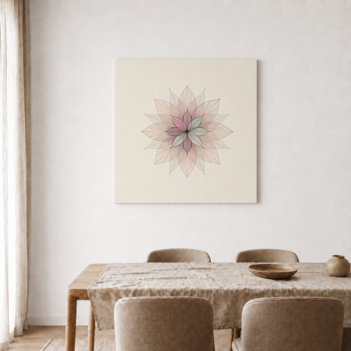 Leinwandbild Filigranes Blumenmandala