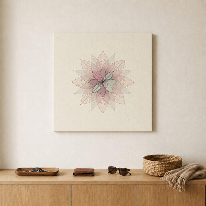 Leinwandbild Filigranes Blumenmandala