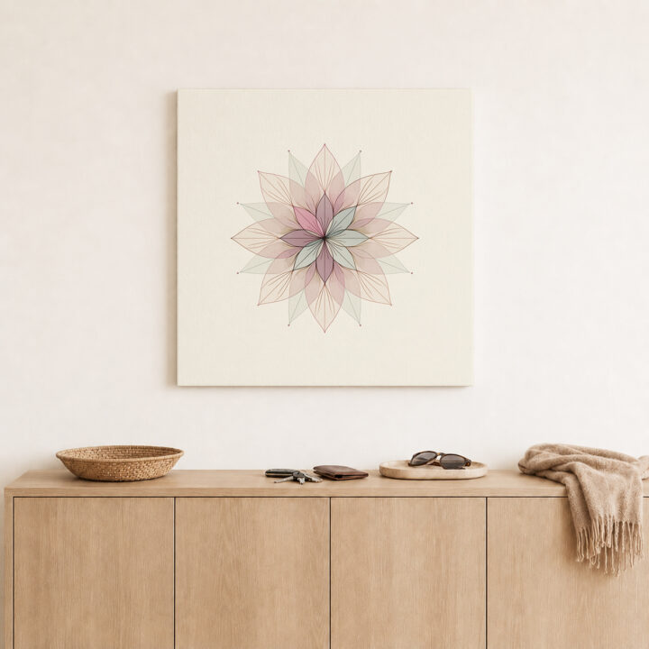 Leinwandbild Filigranes Blumenmandala