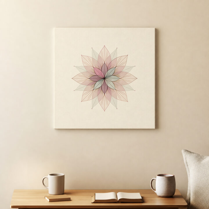 Leinwandbild Filigranes Blumenmandala