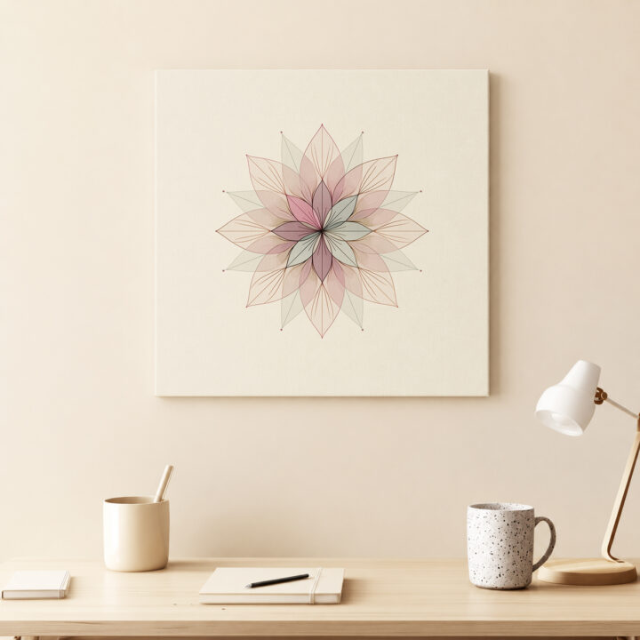 Leinwandbild Filigranes Blumenmandala
