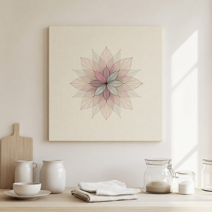 Leinwandbild Filigranes Blumenmandala