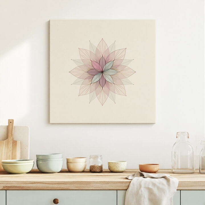 Leinwandbild Filigranes Blumenmandala