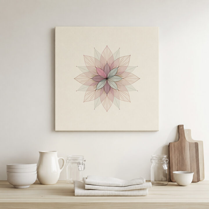 Leinwandbild Filigranes Blumenmandala