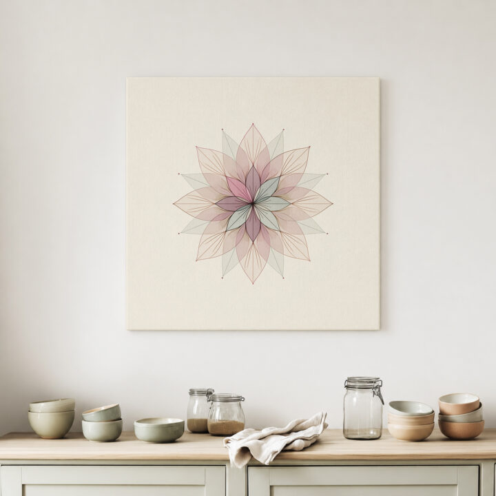 Leinwandbild Filigranes Blumenmandala