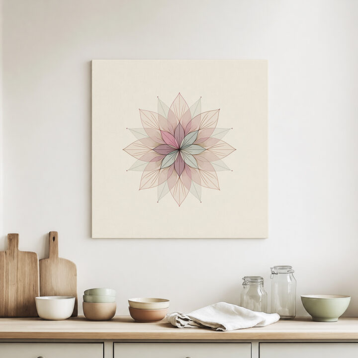 Leinwandbild Filigranes Blumenmandala