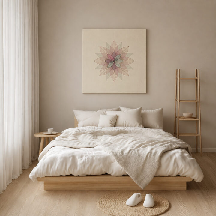 Leinwandbild Filigranes Blumenmandala