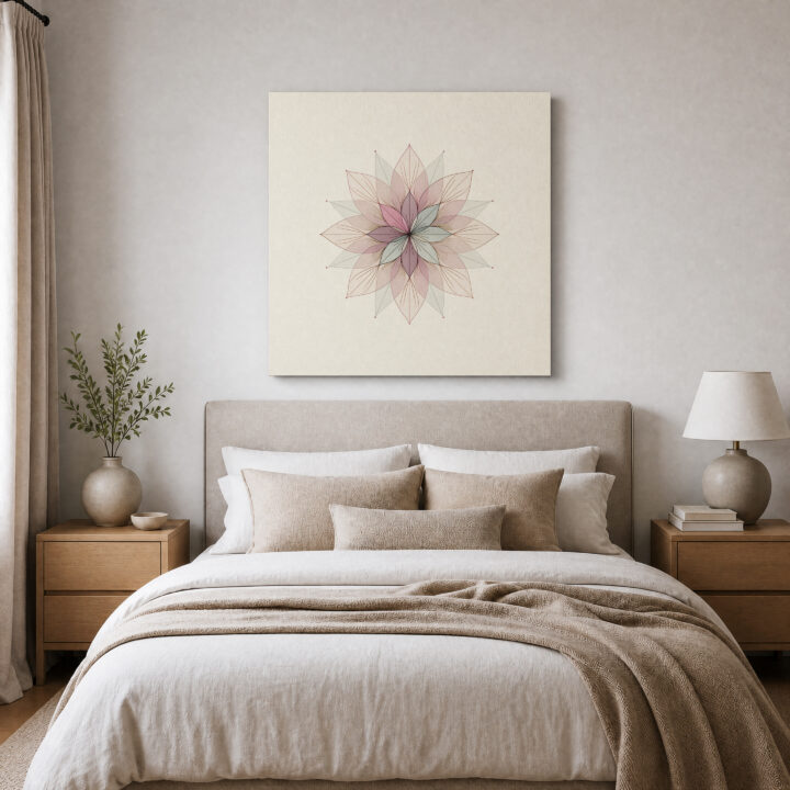 Leinwandbild Filigranes Blumenmandala