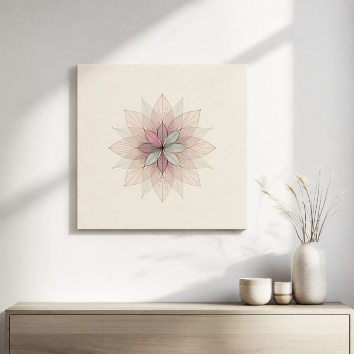 Leinwandbild Filigranes Blumenmandala