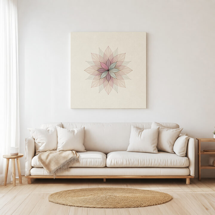 Leinwandbild Filigranes Blumenmandala