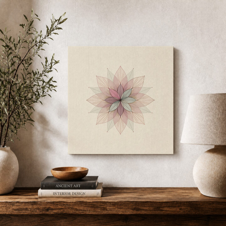 Leinwandbild Filigranes Blumenmandala