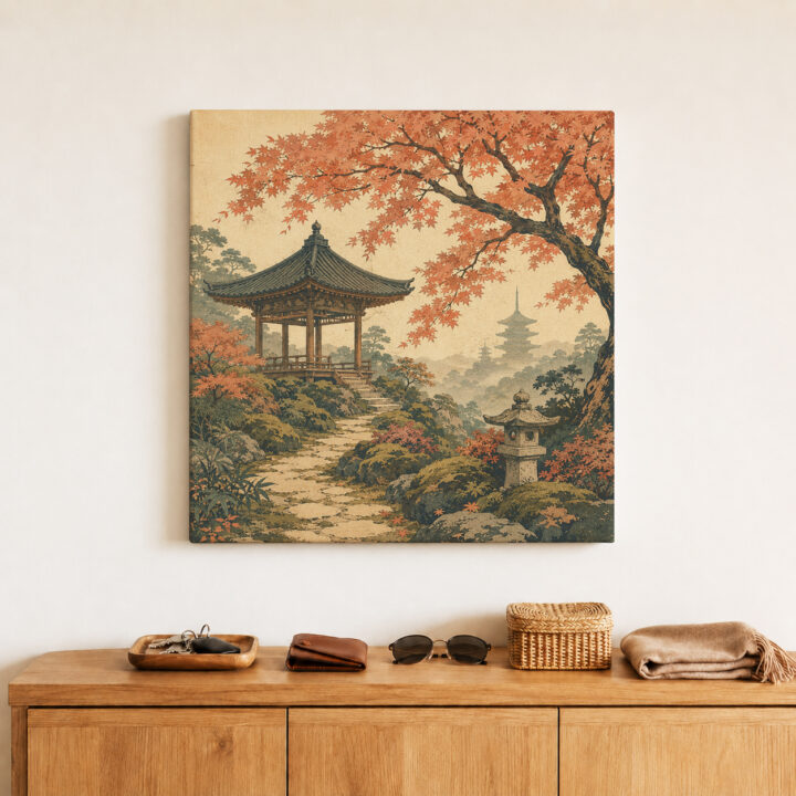 Canvas print Japanese Garden in Autumn
