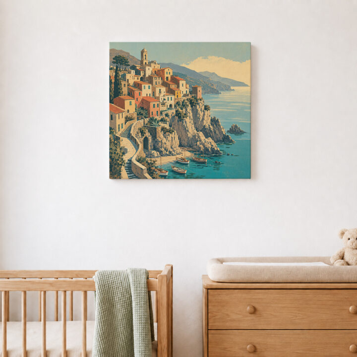 Canvas print Mediterranean Steps and Houses