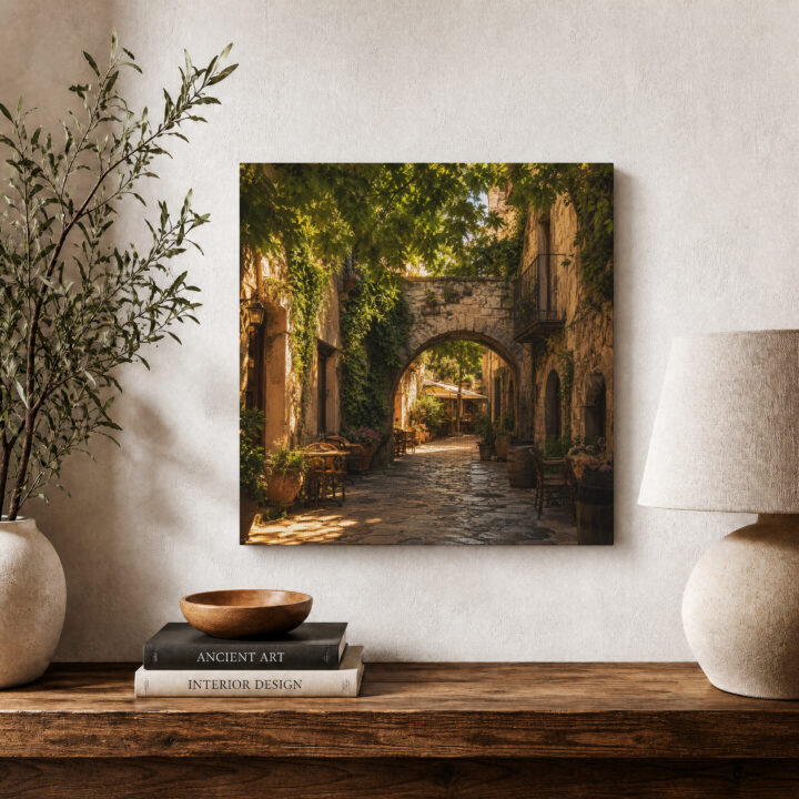 Canvas print Old Town Lane in Evening Light