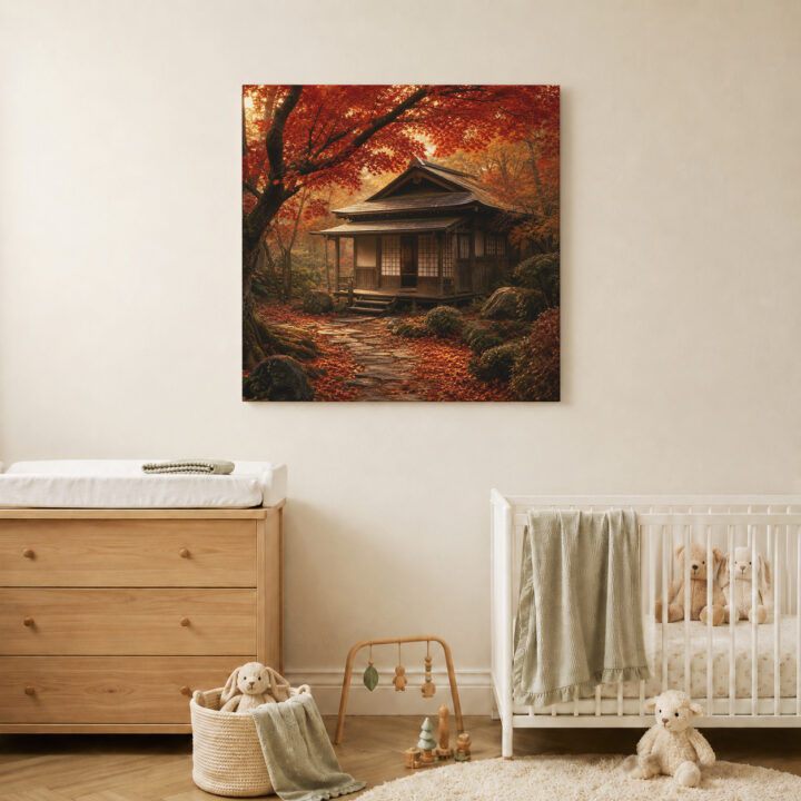 Canvas print Japanese Teahouse in Autumn