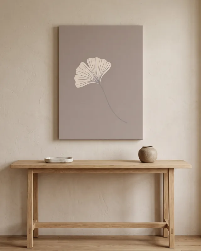 Leinwandbild – Fächerförmiges Blatt