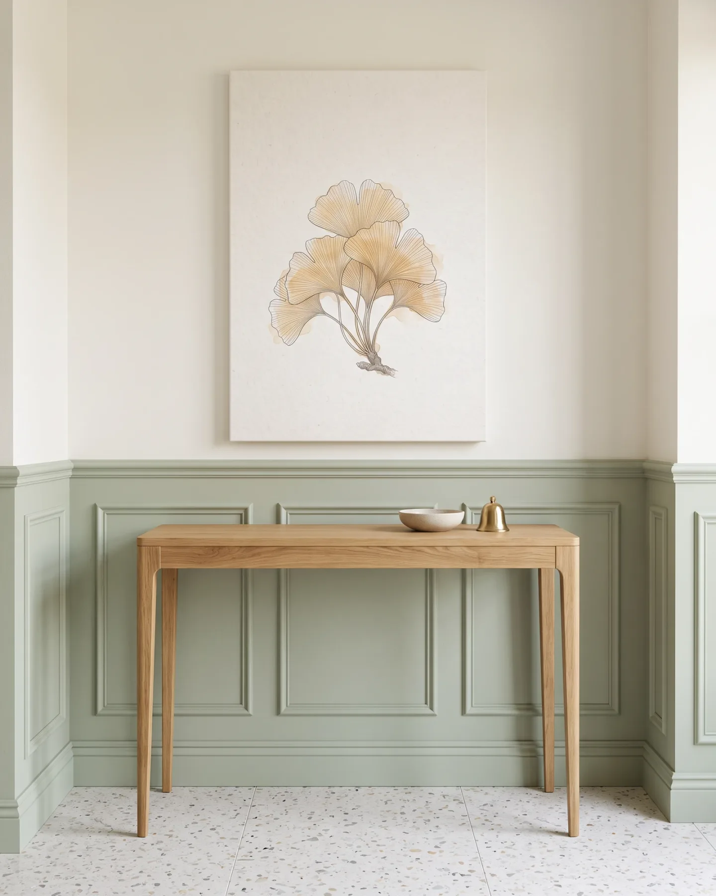 Canvas print – Ginkgo Fans in Yellow and Ochre