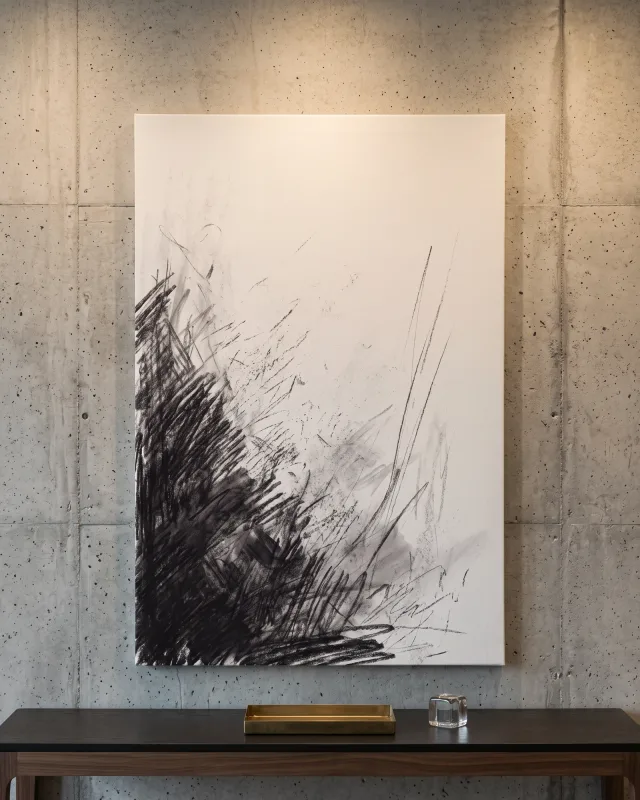Canvas print – Gestural Black and White Abstract