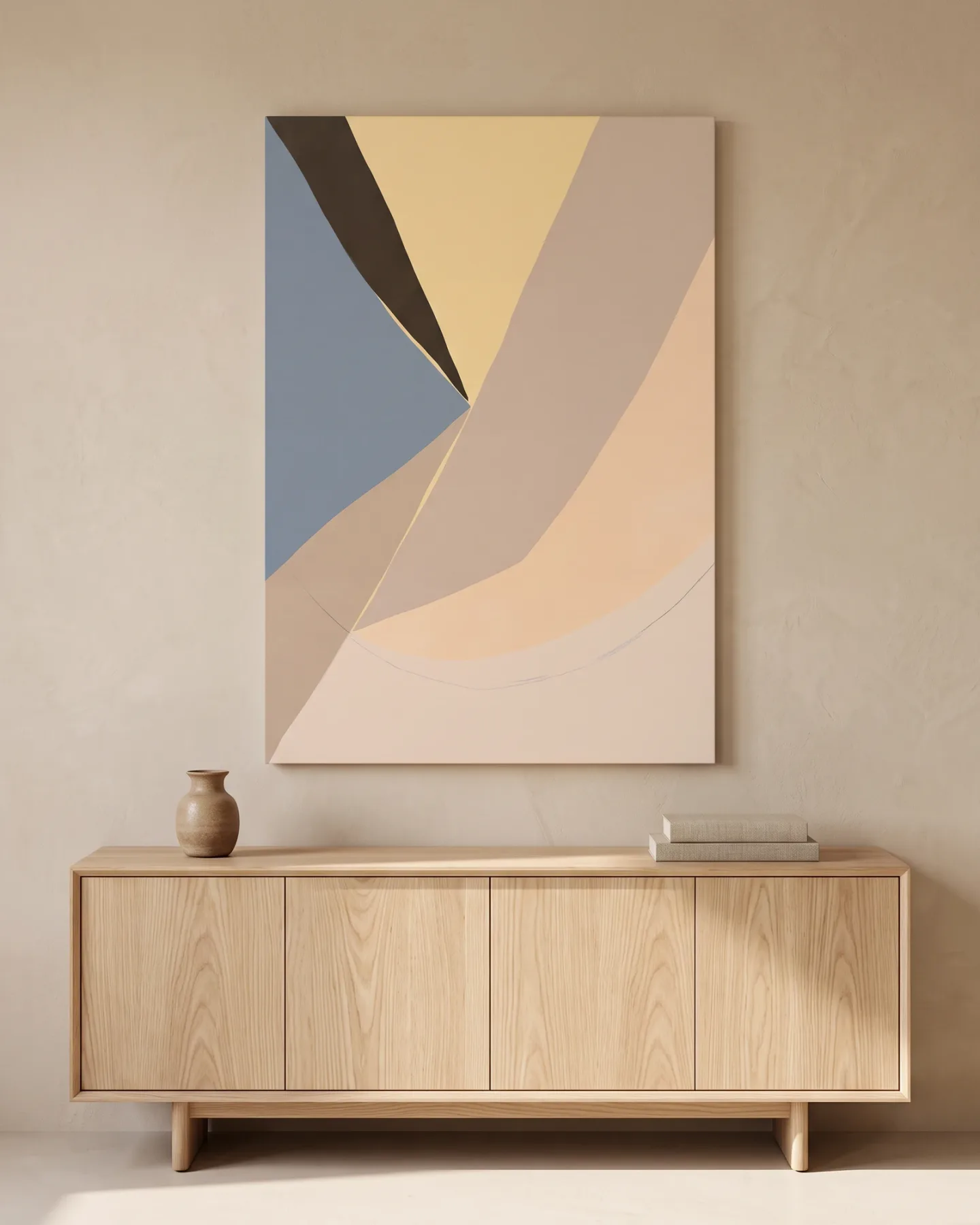 Canvas print – Abstract Shapes in Soft Pastel Tones