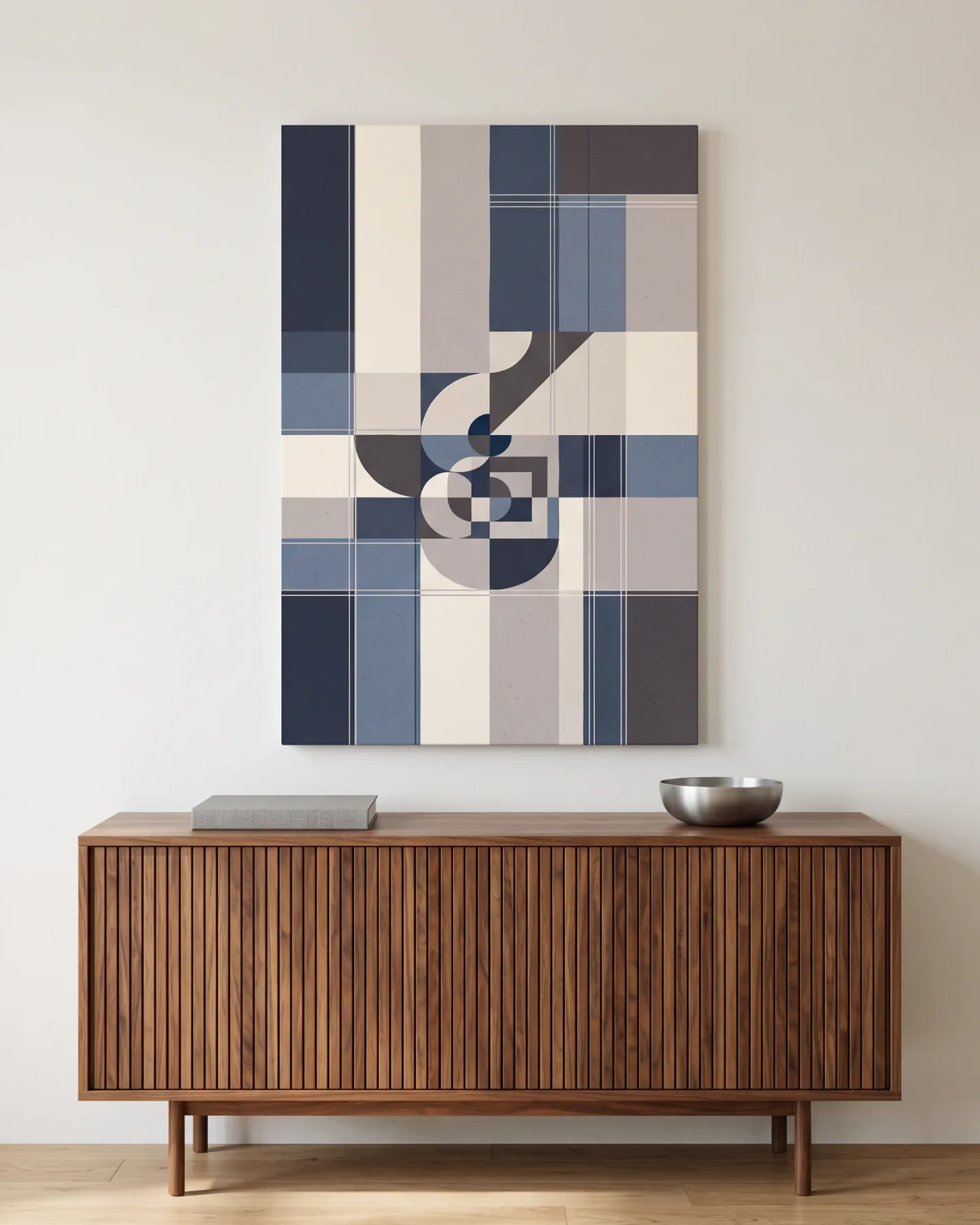 Canvas print – Geometric Knot within a Cool Grid