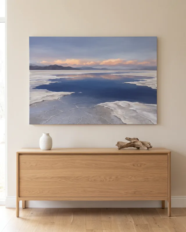 Canvas print – Salt Flats in Evening Light