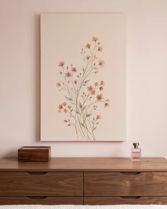 Canvas print – Pink Blossoms on Fine Stems