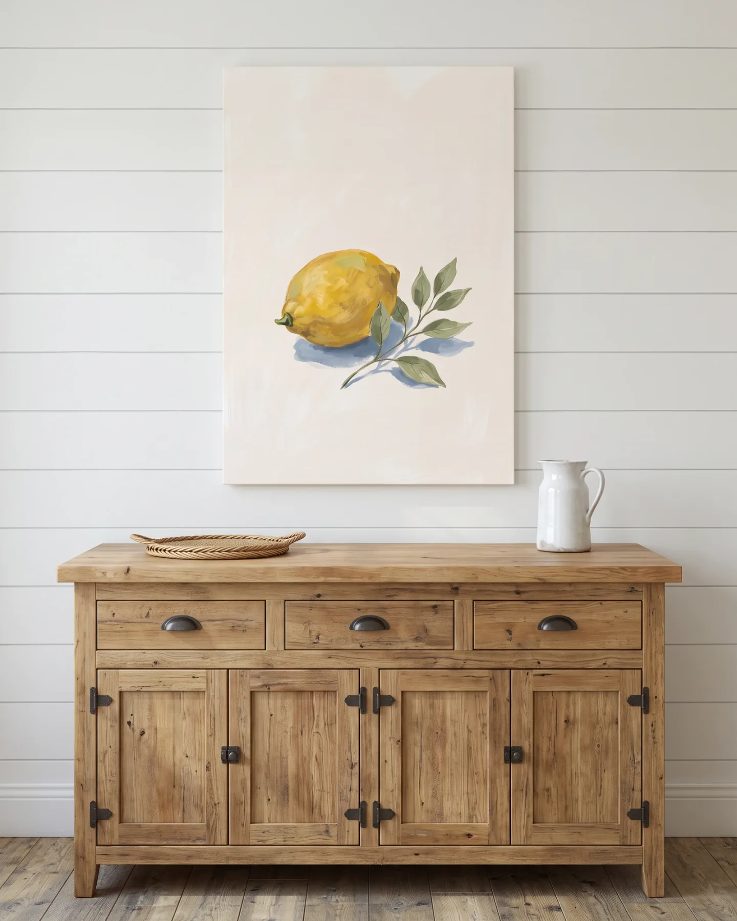Canvas print – Lemon with a Detached Leafy Sprig