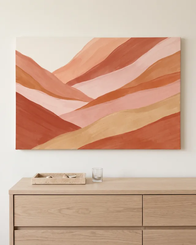 Canvas print – Flowing Hill Layers in Terracotta