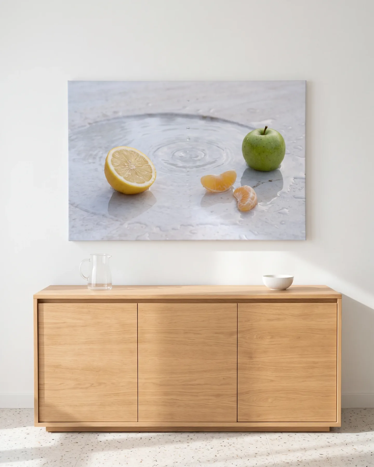 Canvas print – Citrus Fruits and Green Apple in Water
