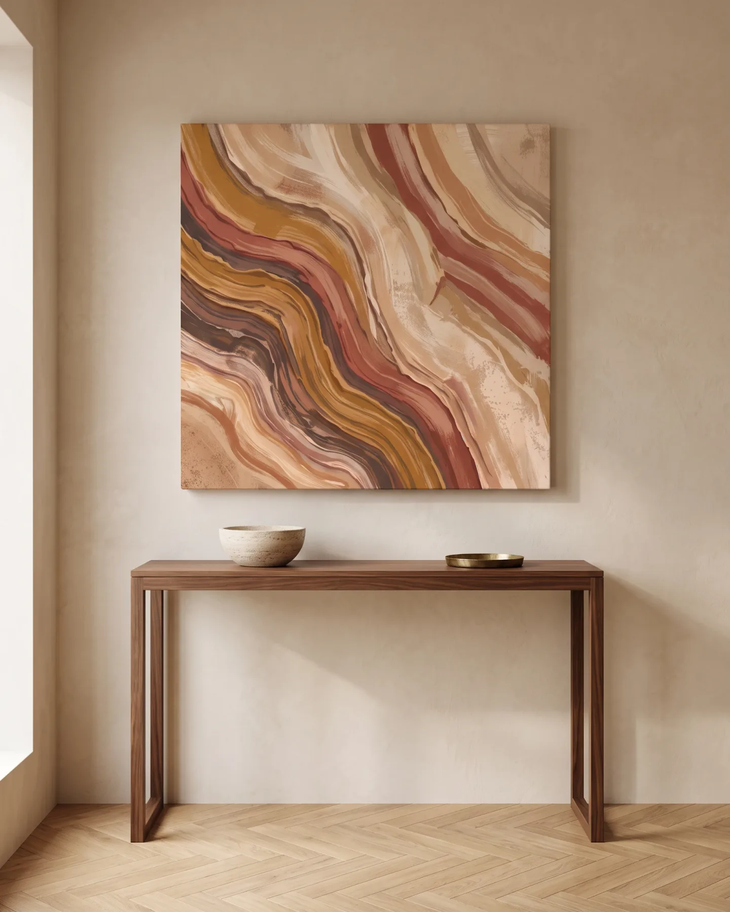 Canvas print – Flowing Layers in Warm Earth Tones