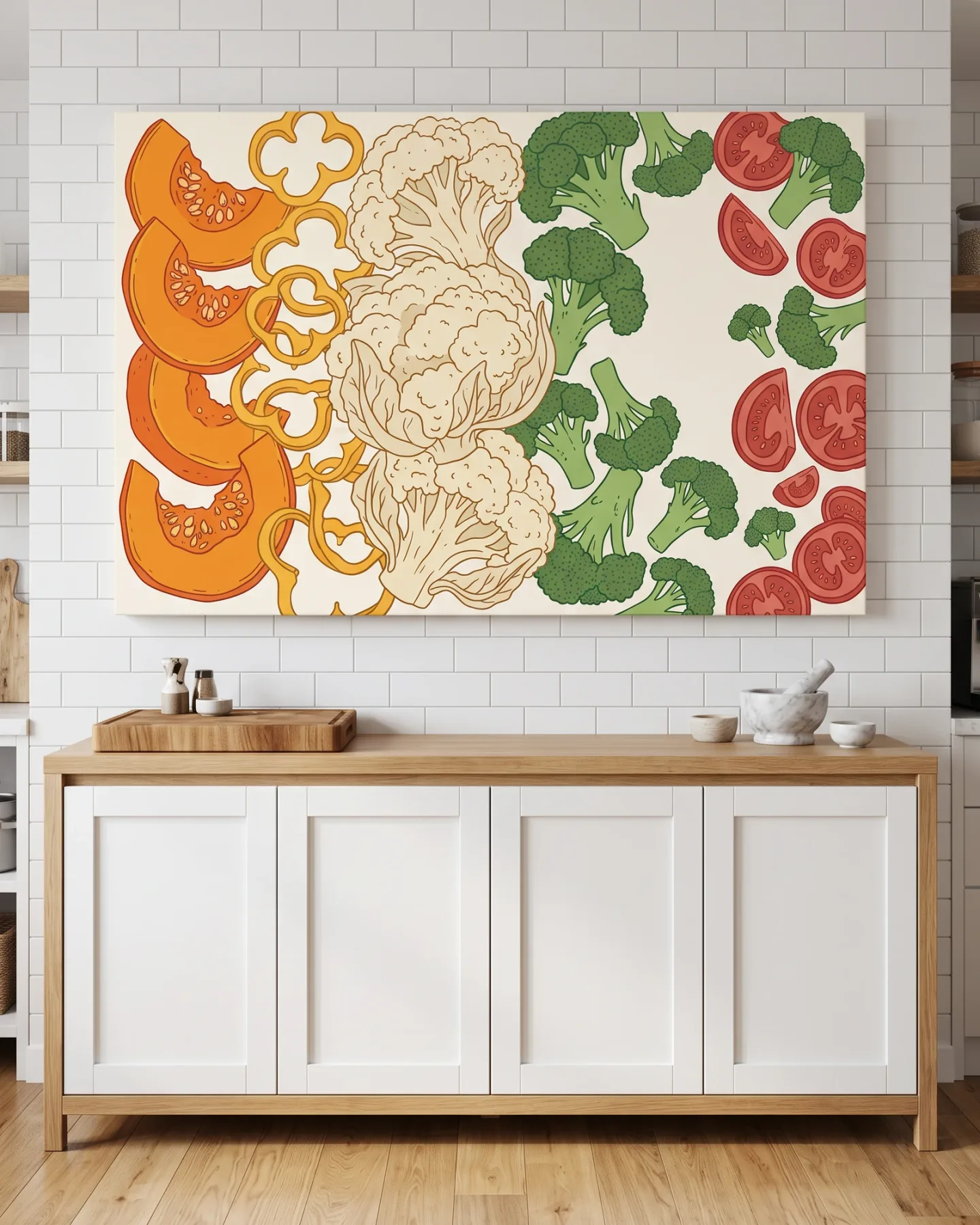 Canvas print – Vegetables in Colorful Rows