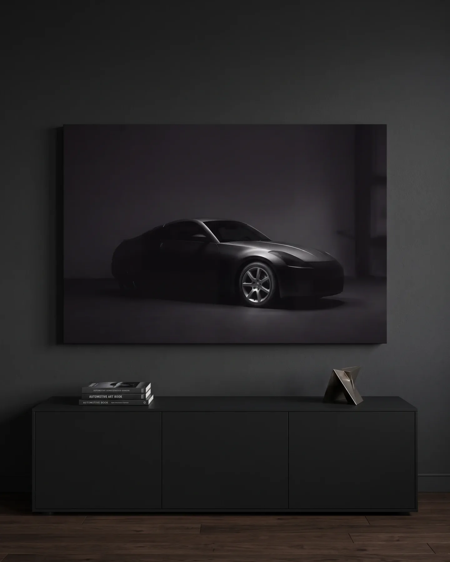 Canvas print – Dark Sports Coupe in Studio Light