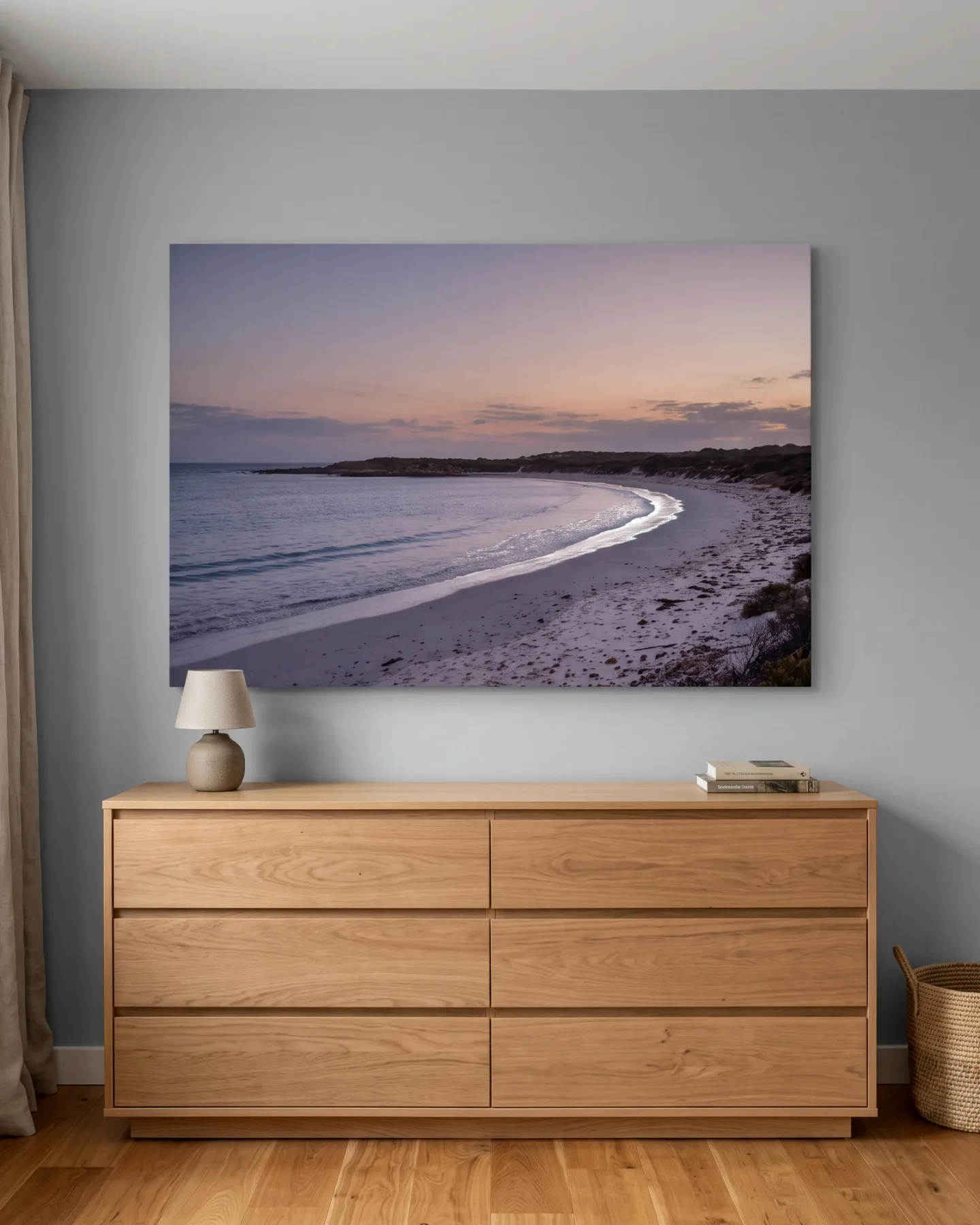 Leinwandbild – Stille Bucht im Abendlicht