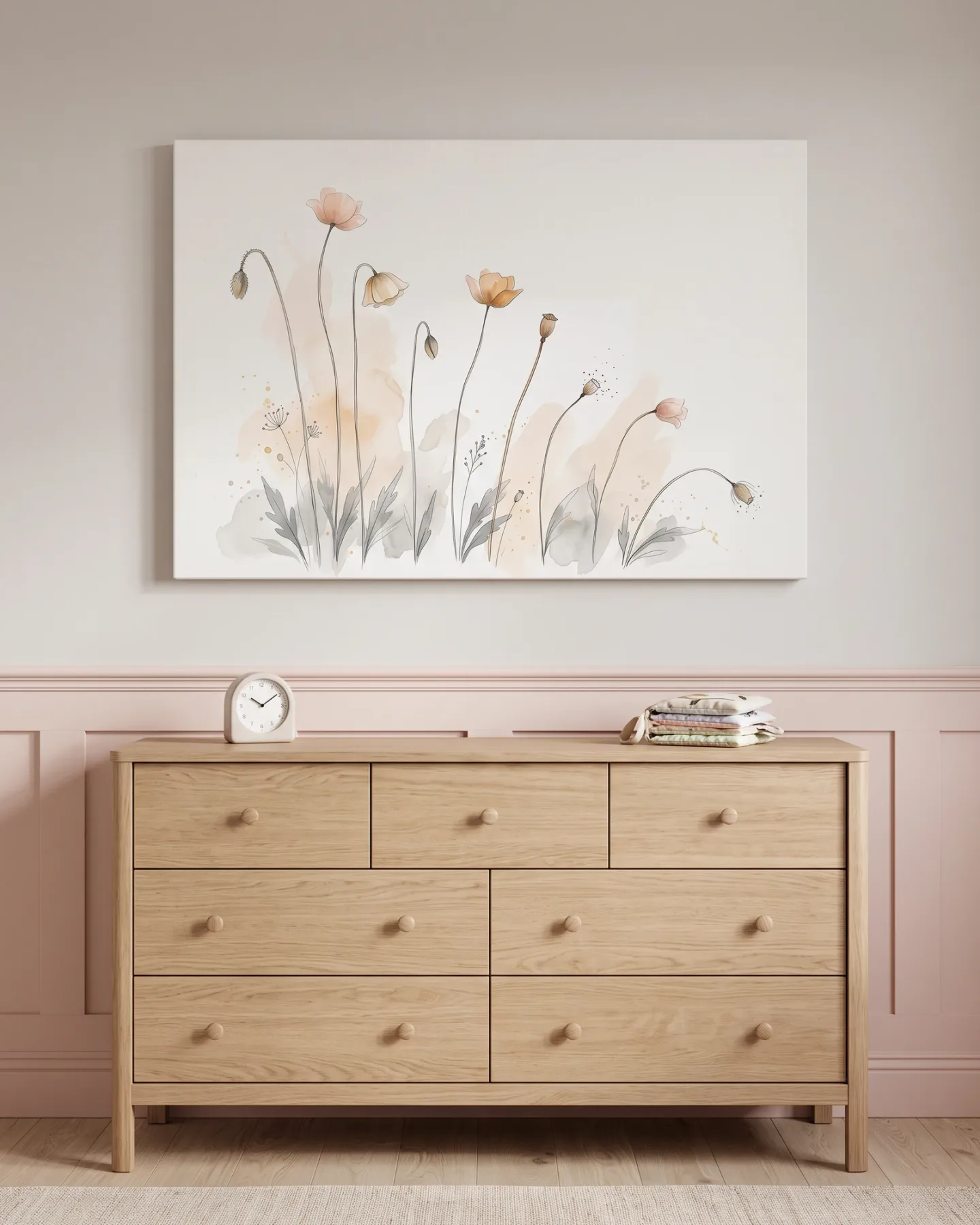 Canvas print – Delicate Wildflowers in Watercolor