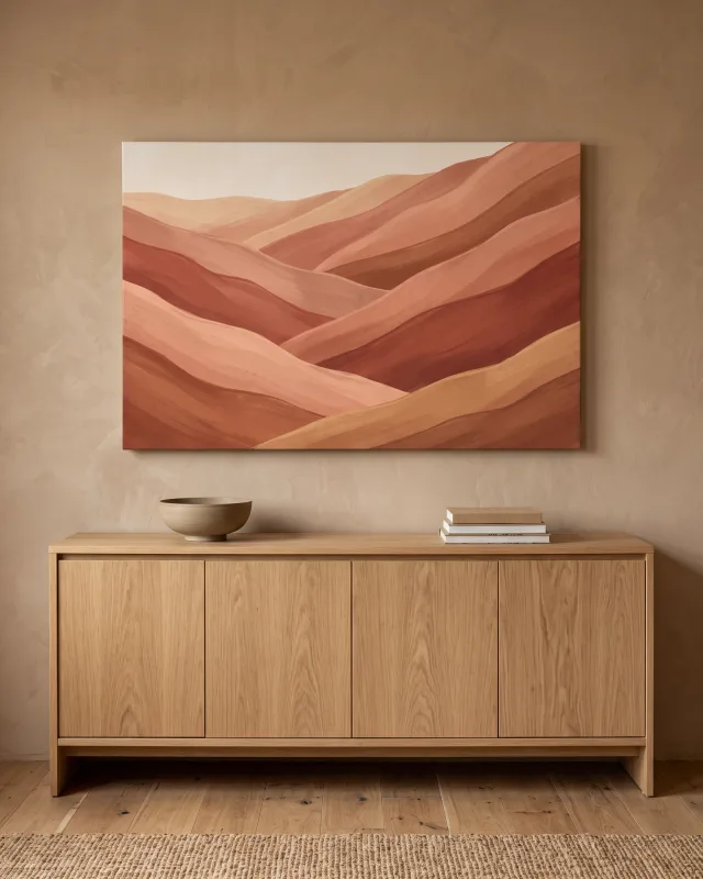 Canvas print – Warm Dune Curves from Rust to Cream