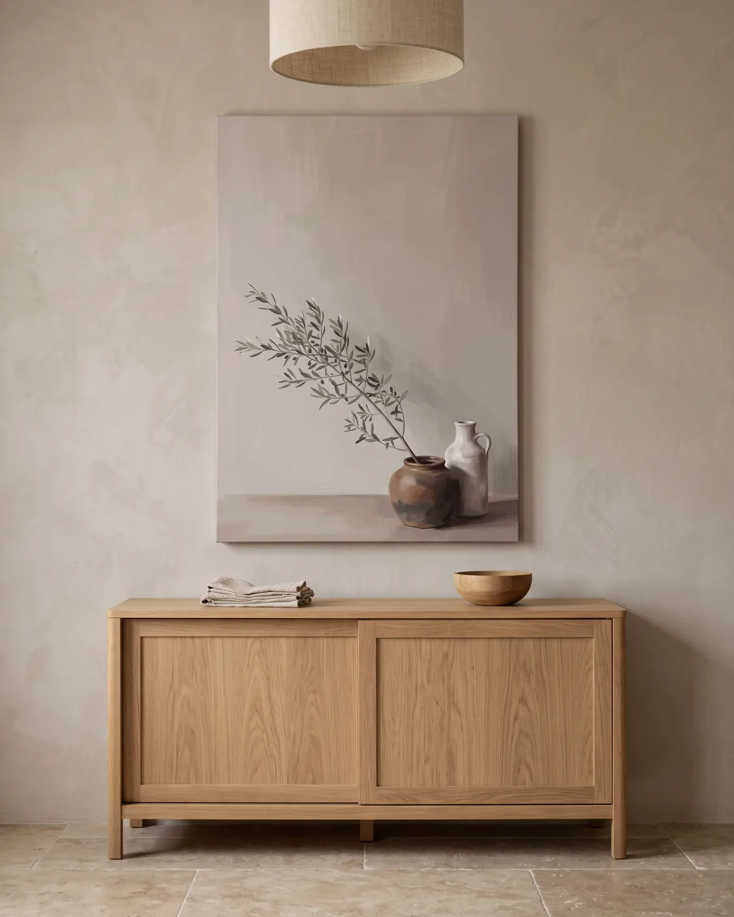 Canvas print – Still Life with a Branch and Two Vessels