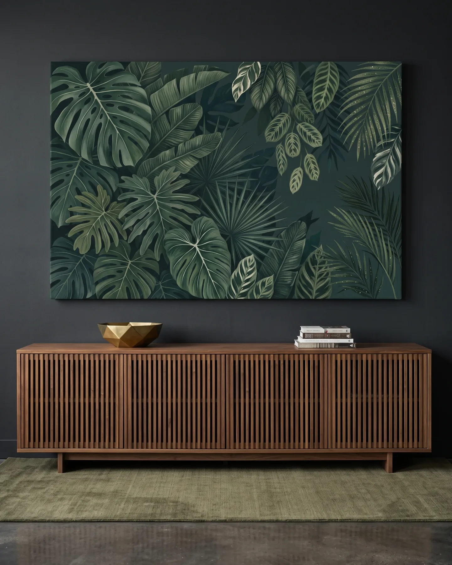 Canvas print – Dense Foliage in Deep Forest Green