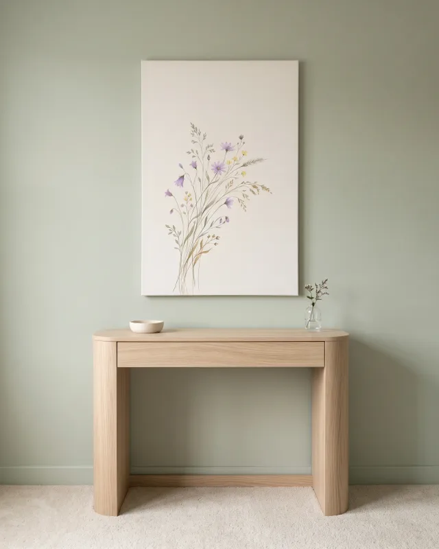 Leinwandbild – Wiesenstrauß mit violetten Glockenblüten