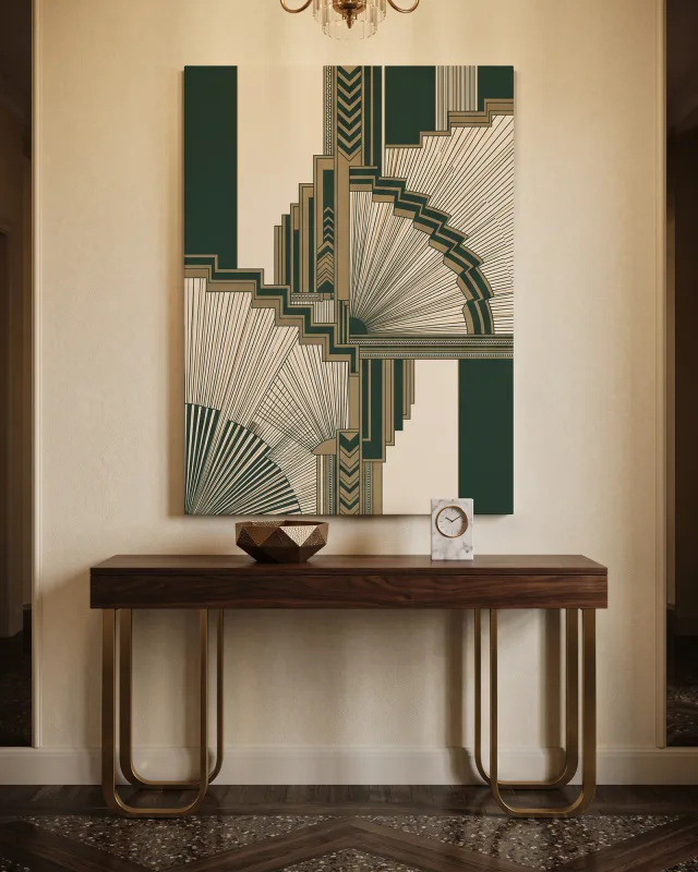 Leinwandbild – Geometrische Fächer und Stufen